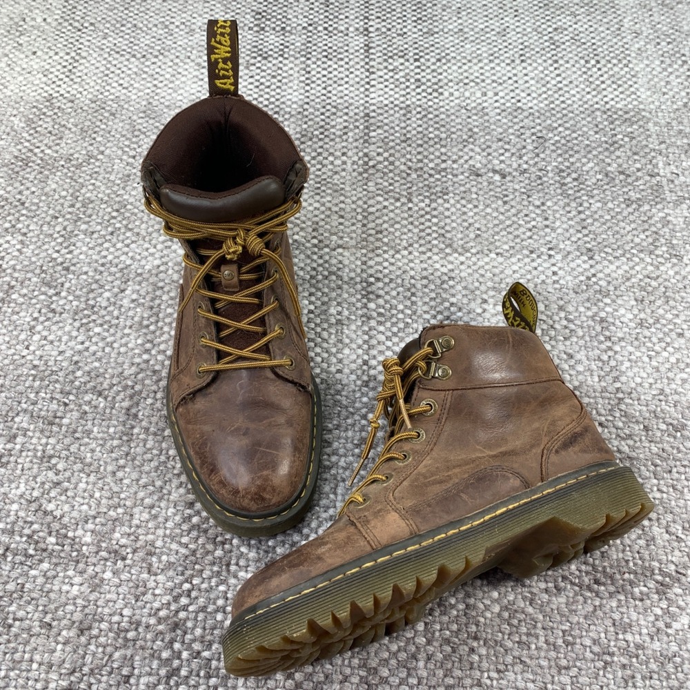 Dr. Martens 939 Ben Boot Mens Size 8 Brown Leather Padded Collar Lace Up